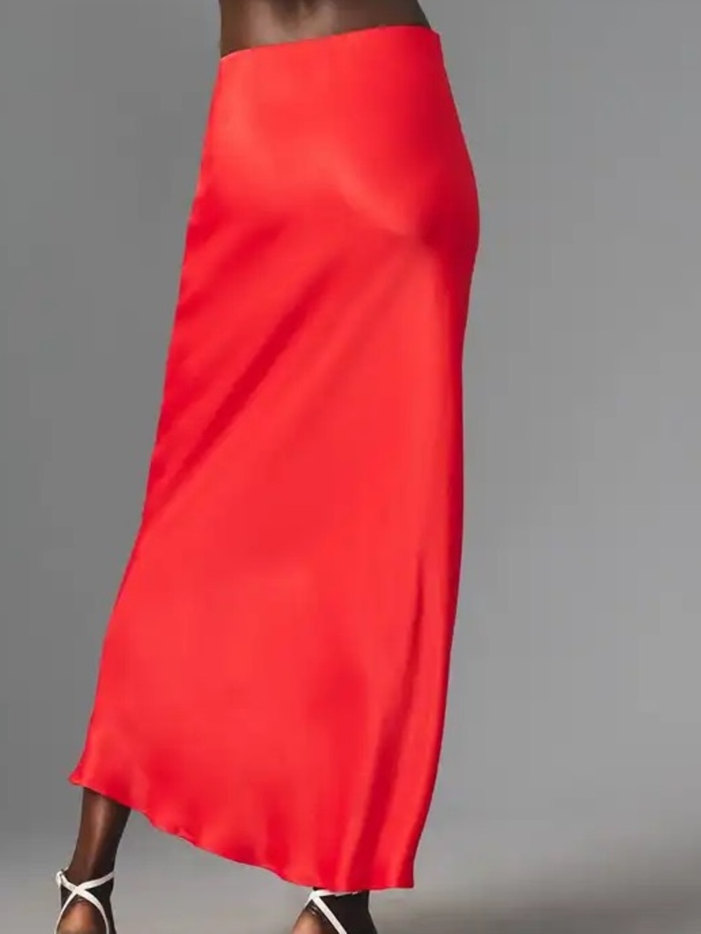 Anthropologie Bright Red Maxi Skirt Size M